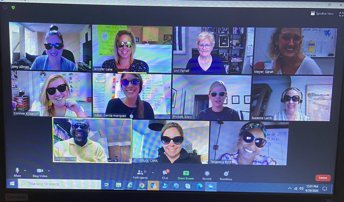 It’s spirit week <a href="/MorrisBrandonES/">Morris Brandon Elementary School</a> and @mbpcaps. During our grade level PLC we showed our school spirit! Our future’s so bright, we’ve gotta wear our shades! <a href="/jbland100/">Jay Bland</a>