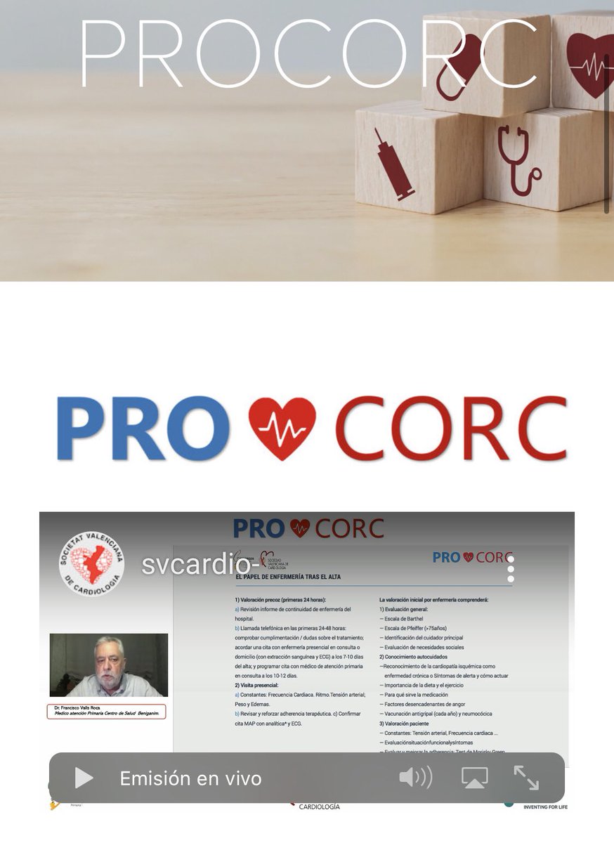 SVCardio's tweet photo. @pacovr53 nos cuenta que debe hacer y (poder hacer) el equipo de atención primaria con los pacientes tras #SCA @SEMERGEN_CV #PROCORC https://t.co/sXzY3swWah