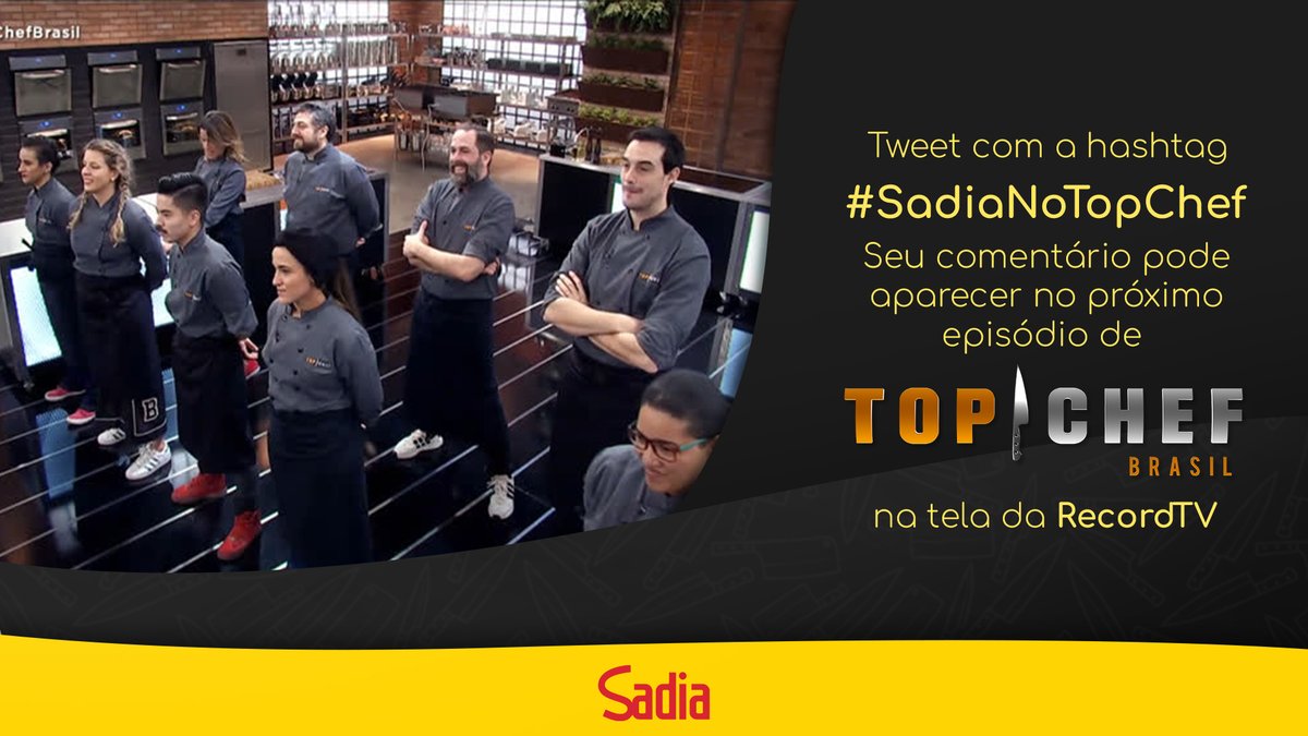 siga_record's tweet photo. O que não pode faltar pra final de @TopChefBrasil ser ainda mais top? 👨‍🍳😋👩‍🍳

Comente com a tag #SadiaNoTopChef, seu comentário pode aparecer na tela da @recordtvoficial! https://t.co/WmbQnSH5nT - Com @sadia https://t.co/5xCoLoijxh