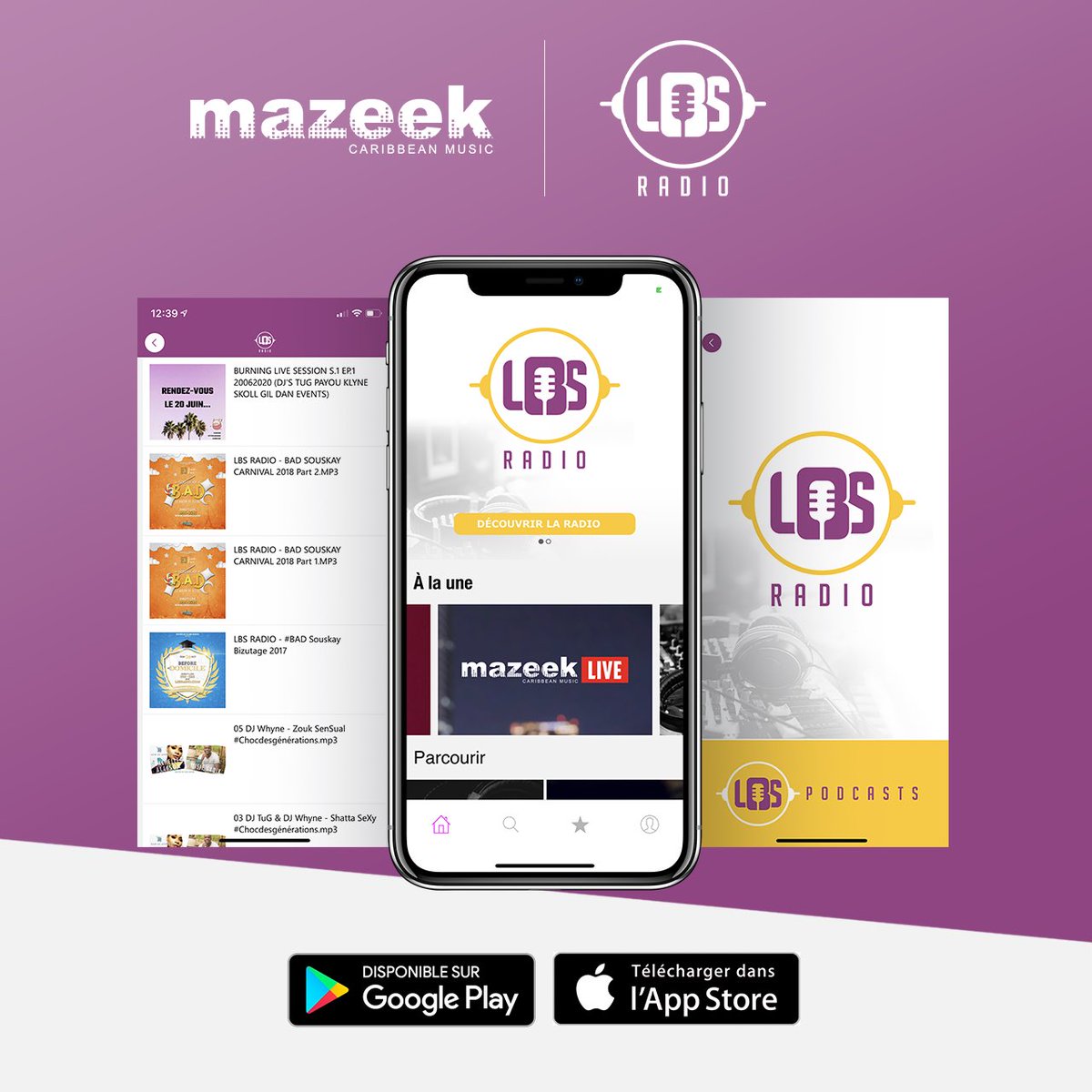 Retrouvez dès maintenant <a href="/LBS_Radio/">LBS Radio</a> 🎧est disponible sur l’application mazeek📲!! Tous les PODCASTS et Mix Temptation de <a href="/TheDJAxx/">Axx</a> ! Mazeek, disponible sur App Store et Google Play 📱