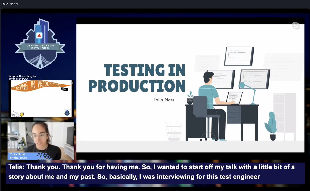 devopsdaysbos's tweet photo. RIGHT NOW: "Testing in Production" w/ @talia_nassi of @SplitSoftware at #devopsdaysbos (psst, you can still join here! ==> https://t.co/xOeR0YOPIr https://t.co/leLPFQPpjo