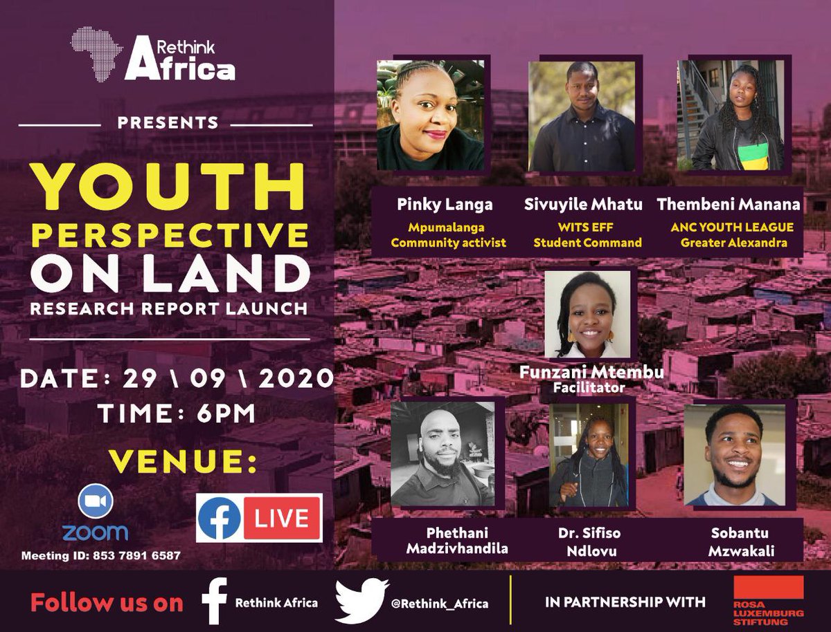 Young people are currently engaging on the national question LIVE now on Zoom:  us02web.zoom.us/meeting/regist…

Facilitated by our very own, <a href="/Funzani_/">Dear Love</a>. Mfrika <a href="/phethani4/">For A Marxism Without Guarantees</a> also joins this diverse and excellent panel.