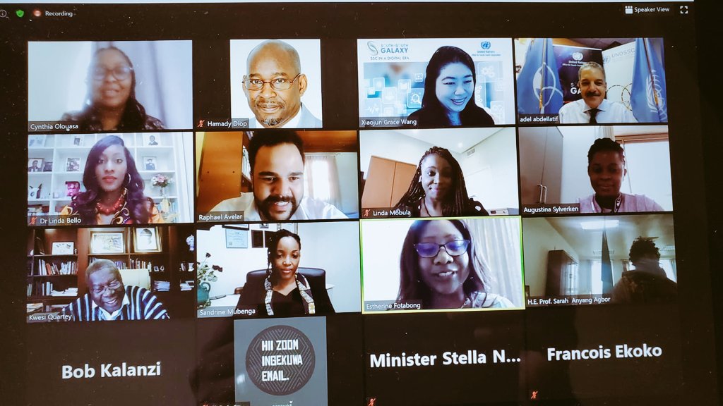 I have just finished moderating the Africa Women in STEM response to Covid19 webinar @unssc@auc. It was an honour and absolute pleasure be with such amazing speakers.