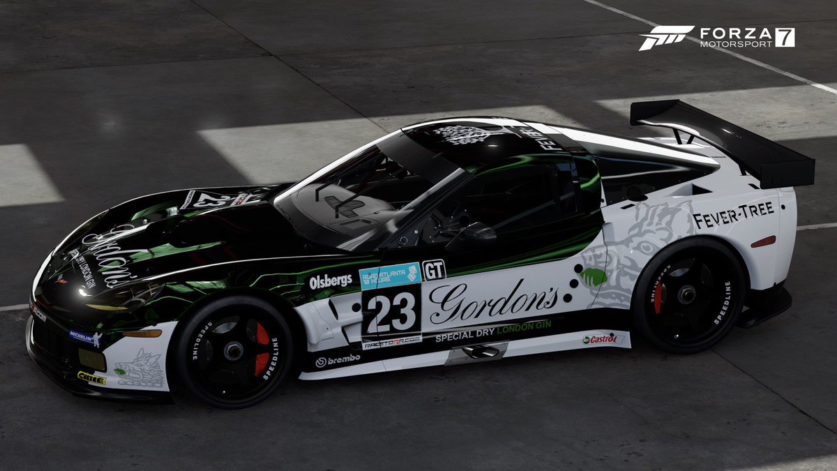 GS6855's tweet photo. @GTR_eSports @ForzaMotorsport Somewhere it’s always “ Gin O’Clock”. Gordon’s Special Dry London Gin edition Corvette C6R now shared. Hope you like it 😉👍🏻 https://t.co/CUkLAb47vI