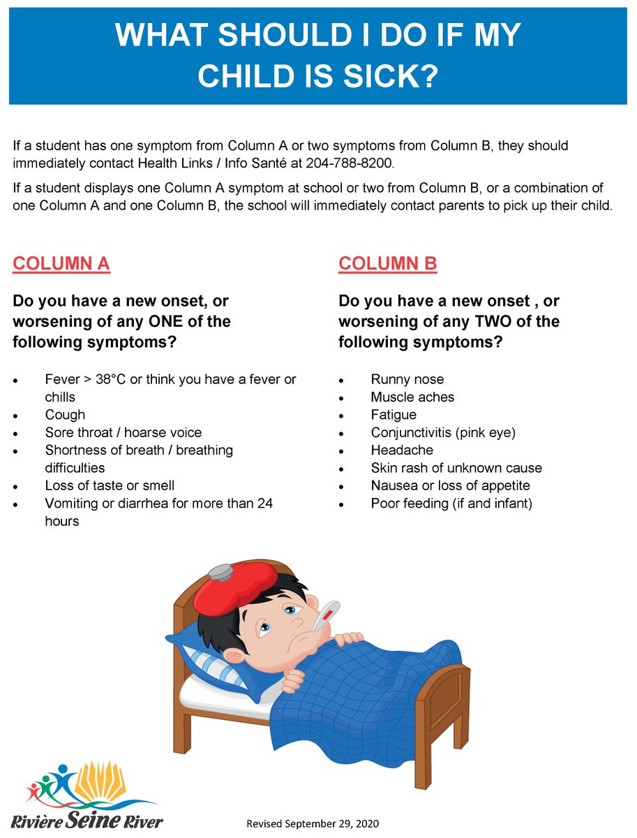 seineriverSD's tweet photo. When can a sick child return to school?
What should I do if my child is sick?
Information posters for SRSD Parents. https://t.co/ByWfOafexw