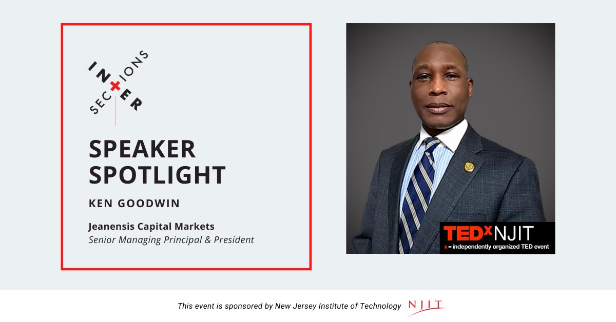 Ken Goodwin, Senior Managing Principal &amp; President of Jeanensis Capital Markets, will be giving a TEDx talk on "How Digital Transformation will create a Borderless Trade System". Register now to hear this talk and others. tedxnjit.com.