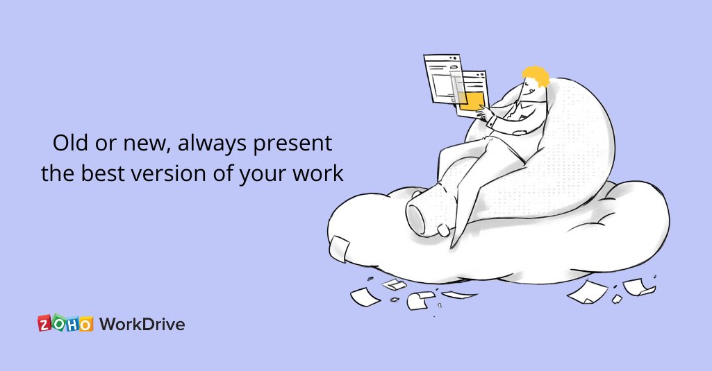 ZohoWorkDrive's tweet photo. Manage unlimited file versions within the same document. Visit previous edits and switch to an earlier version any time.
https://t.co/PvIHYyLOxi  
#FileVersioning #CloudStorage #Zoho https://t.co/YLjCutBtE5