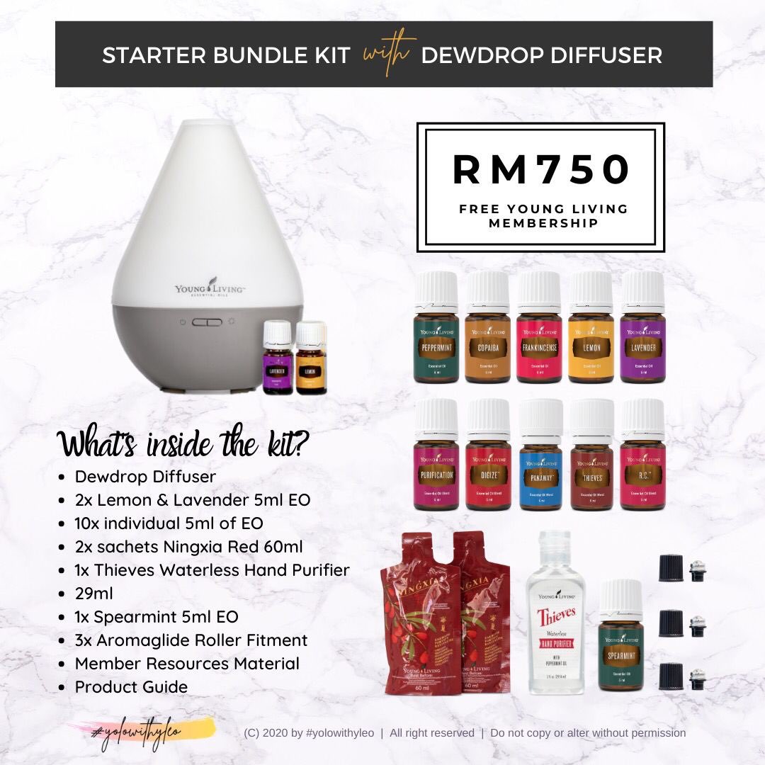 Hello everyone! So malam ni tiba-tiba rasa tergerak hati utk share dengan korang tentang essential oils ni. Hari ni kita nak cakap pasal essential oils yang ada dalam Starter Bundle Kit from Young Living  Nnti kita share yg lain pula ok hehe.