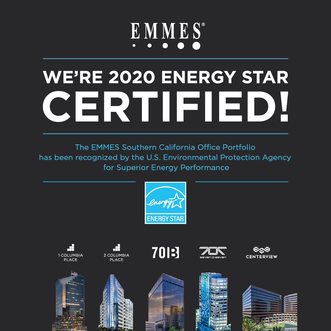 EMMESCO's tweet image. We're pleased to announce that our entire SoCal office portfolio is 2020 @ENERGYSTAR certified!