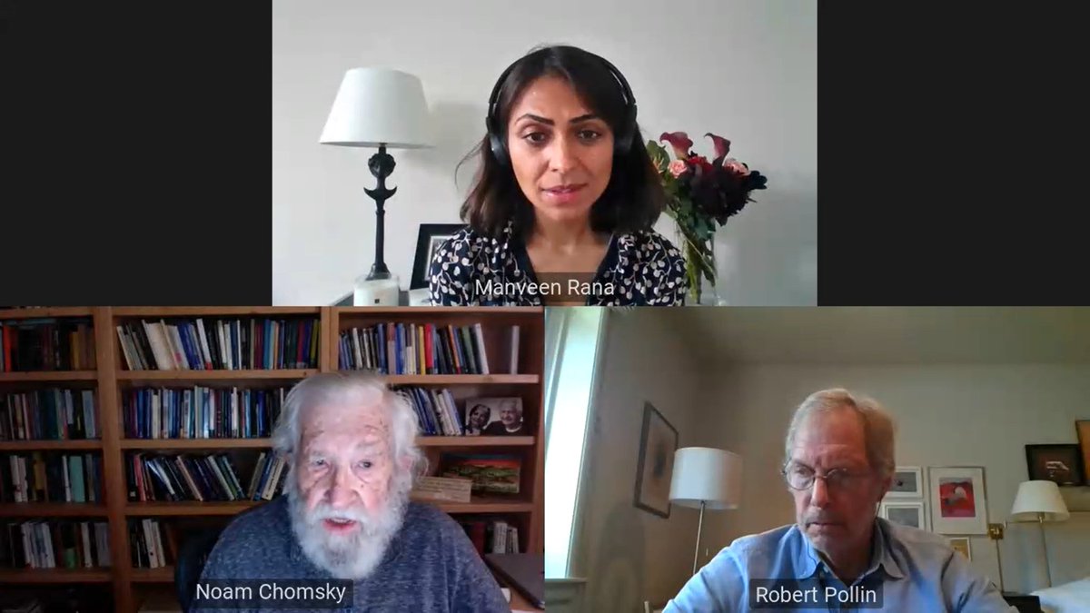 Maura Feddersen (@maurafeddersen) on Twitter photo So special to listen to Noam Chomsky right now. Sadly, he has a stark warning: we are at a critical juncture as humans given the pace of #environmental destruction, #pandemic risks and threats to #democracy which put our continued existence at risk. #iq2 <a href="/intelligence2/">Intelligence Squared</a> So special to listen to Noam Chomsky right now. Sadly, he has a stark warning: we are at a critical juncture as humans given the pace of #environmental destruction, #pandemic risks and threats to #democracy which put our continued existence at risk. #iq2 <a href="/intelligence2/">Intelligence Squared</a>