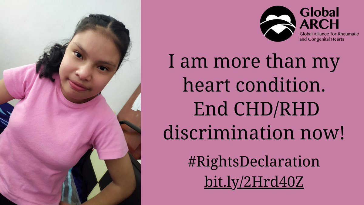 This girl means business! Please read and sign the Declaration of Rights - everyone has the right to heart care no matter where they're born. #RightsDeclaration #CHD #RHD #WorldHeartDay bit.ly/2Hrd40Z