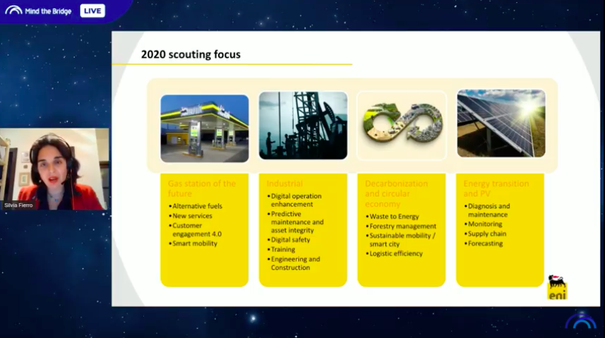 MindTheBridge's tweet photo. 2nd batch Corporate Partners Presentations
- Javier Gonzales @Imnovation
- Gioacchino Bellia @enelgreenpower
- Silvia Fierro @eni
- Bruno Scarrà @UnipolSai_CRP
#sustainability #construction #renewables #oilandgas #circularity #insurance #SSUMMIT20
https://t.co/cqZ1l6Xaia https://t.co/1NyB1cAeNG