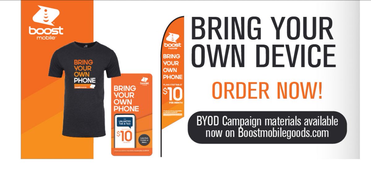 Bring your own device items now available on boostmobilegoods.com. Order now!