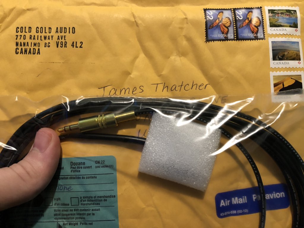 sound_sky's tweet photo. My stereo hydrophone from Cold Gold arrived yesterday! It says in the description that you can boil or freeze this thing so expect a lot of hit or miss experiments on the way.
#sounddesign #recording #hydrophone #microphone #coldgold #soundeffects #gameaudio #gamesound #gamedev https://t.co/0mmmZoc5ke