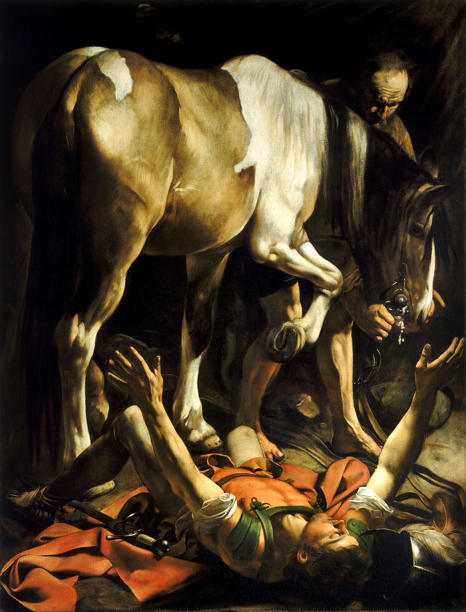 Caravaggio, Conversion on the Way to Damascus, 1601, Cerasi Chapel, Santa Maria del Popolo, Rome