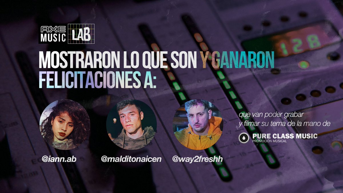 Axe_Uruguay's tweet photo. | 🛑 | El #AxeMusicLab tiene a lxs 3 ganadores. Agradecemos a todxs lxs que compartieron con nosotrxs sus temas. Laburo difícil para el jurado @clipperjta #dubchizza @Bruno_Camma Cebados por tanto talento, FELICITACIONES 💎💎 Estamos ansiosxs por las cositas que van a salir 🌶️🔥 https://t.co/M6WjOmSynb