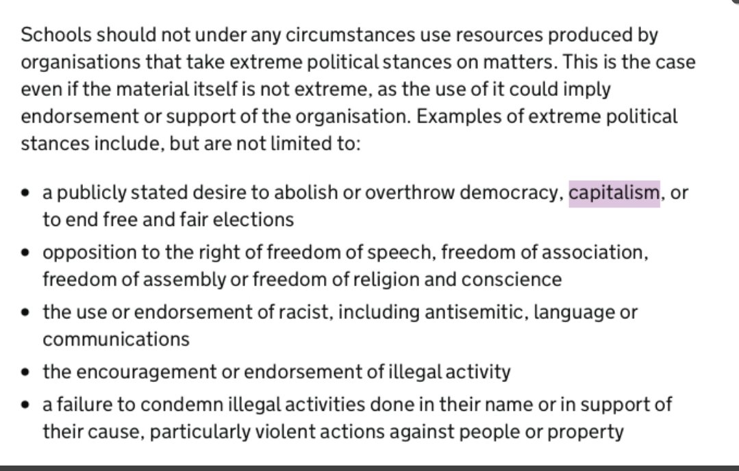 Concerns that various protest groups like extinction rebellion and BLM can be classed as extremist.The final point here is interesting, failure to condemn action done in their name. Of course violence isn't acceptable however how does this apply in the real world.