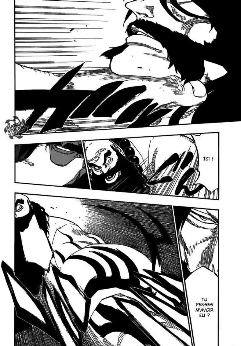 Bloque un coup de Kenpachi à main nue et se bat normalement après s’être fait étrangler par Ichibei Hyosube qui a une force physique exceptionnelle dans BLEACH .