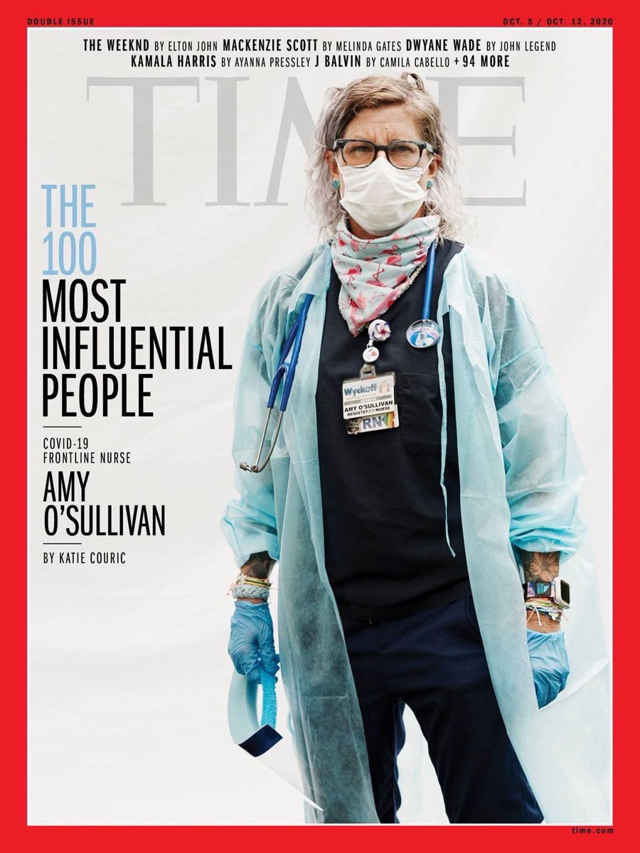 Voilà un pu## d’exemple de leadership infirmier ! 

Amy O’Sullivan, infirmière aux urgences depuis plus de 18 ans à l’hôpital Wyckoff de Brooklyn vient d’être élue par <a href="/TIME/">TIME</a> comme faisant partie des 100 personnalités les plus influentes du monde. 

time.com/collection/100…