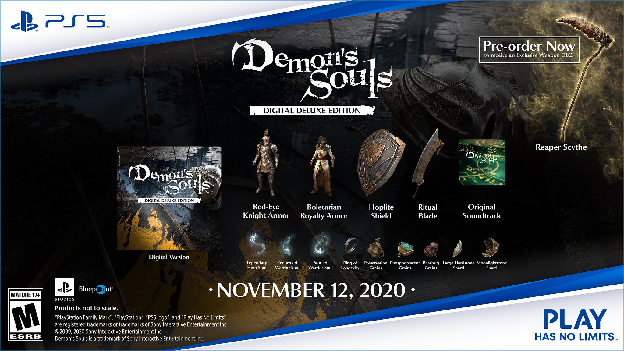 PlayStation on X: First look at the Digital Deluxe Edition of Demon's Souls,  coming to #PS5 on November 12:    / X