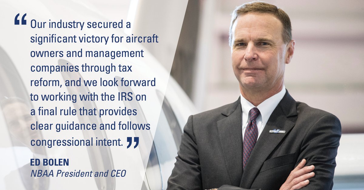 NBAA's tweet photo. Today NBAA joined @NATAaero in submitting detailed comments on a notice of proposed rulemaking (NPRM) regarding an industry-championed legislative exemption from federal excise taxes on #aircraft management services paid for by aircraft owners. #aviation 

https://t.co/mfLo007H6v https://t.co/Y4nAe5eVNY