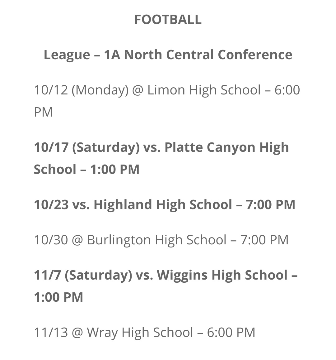 YUMA FOOTBALL SCHEDULE FINALIZED

Here is the completed 2020 schedule for Yuma football. Only change from the previous one is the game against Burlington in back on Friday 10/30. Link: knecradio.com/yumaindianspor… #RollTribe