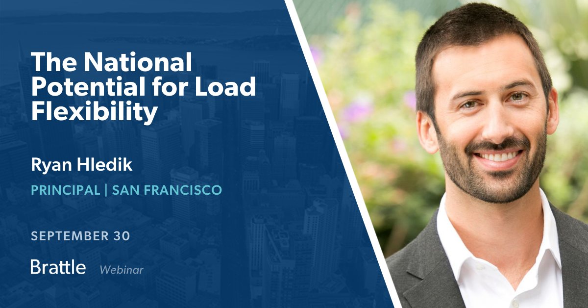 TheBrattleGroup's tweet image. Principal Ryan Hledik will discuss a recent Brattle study on the US potential for #loadflexibility at the Rocky Mountain Utility Exchange. bit.ly/33aZpn1 #utilities
