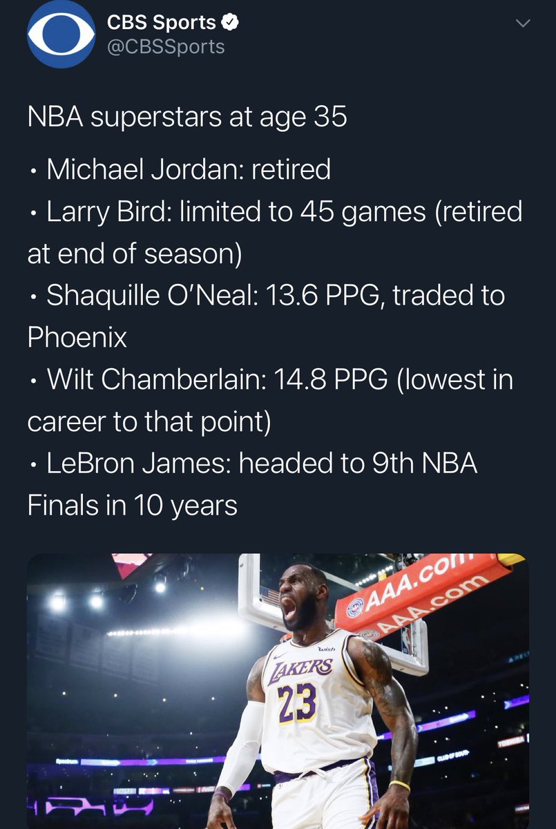 TheHoopCentral's tweet photo. Superstars at age 35

LeBron is a different breed. 🔥 https://t.co/P7byxL5EhP