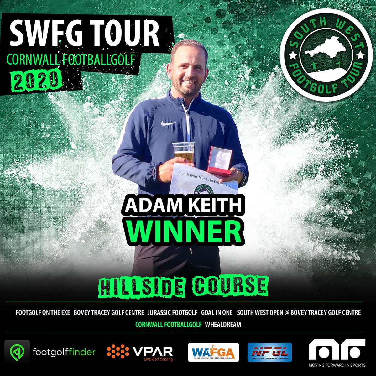 SWFootGolfTour's tweet image. A familiar face back on top as Adam Keith secured his 9th ever tour victory, in our 2nd competition at @cornwallfootballgolf 💪

#SWfootgolf #footballgolf
