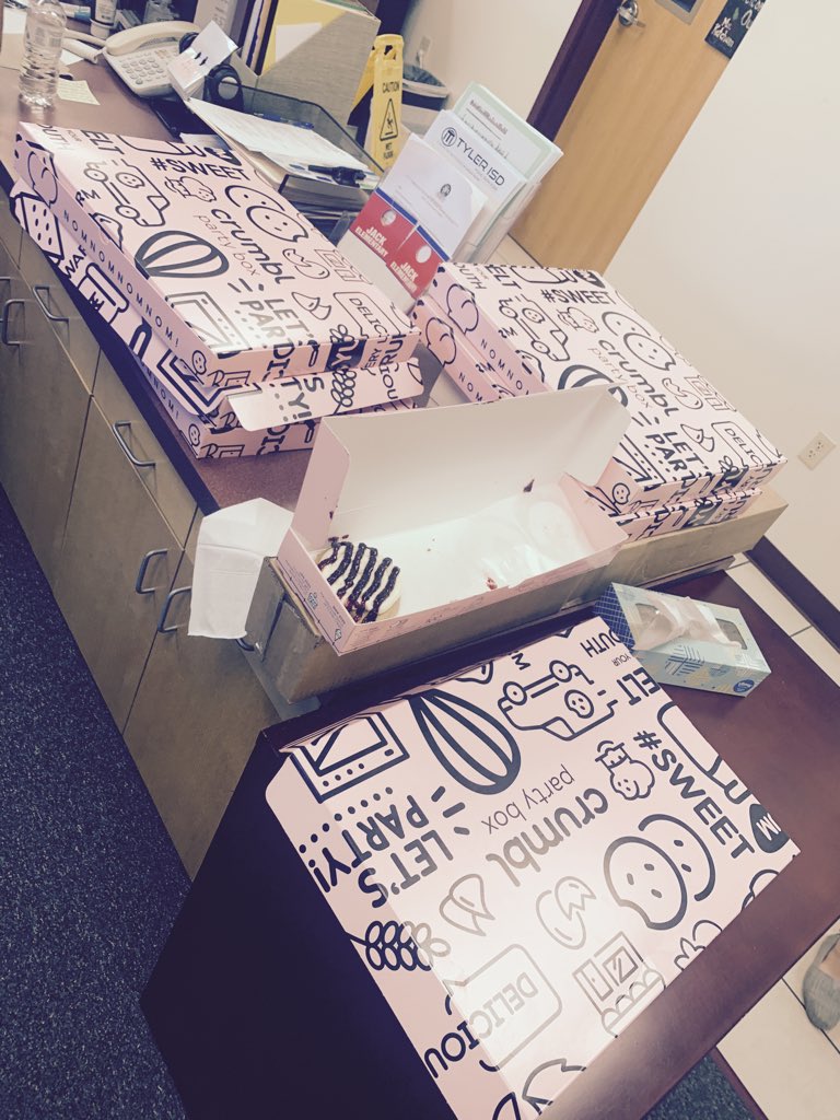 Thank you crumbl cookies for your donation!  #nomnom <a href="/jacktylerisd/">Jack Elementary</a> <a href="/BSShelby/">Brett Shelby</a> <a href="/SarahCureton1/">Sarah Cureton</a>