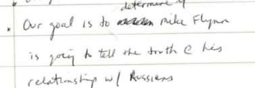 Here's what those Priestap notes say: the goal was to see if Flynn would lie. And that's what EVERY OTHER WITNESS also said.  https://beta.documentcloud.org/documents/20391774-170124-priestap-notes-mtd