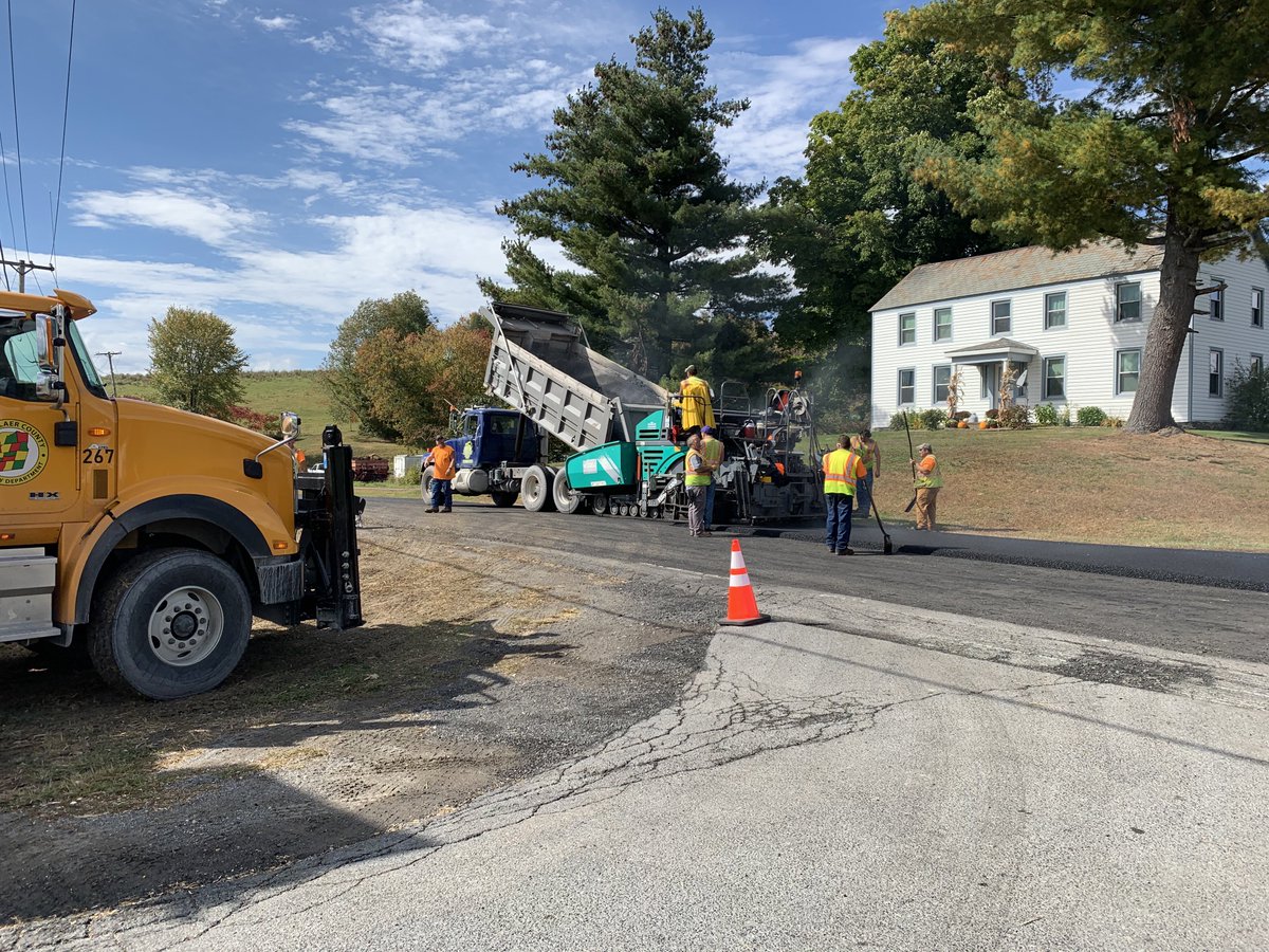 RensCoHighway's tweet photo. Moving right along. Paving on County Route 114 master street. https://t.co/4W49A8y984