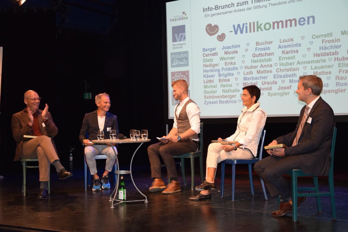 ModeratorCH's tweet image. Event inkl. Podium u.a. zu den relevanten Themen wie Legate, Erbschaften, Vermögensauftrag vs. Testament.

Danke @stheodora für das erneut entgegengebrachte Vertrauen!😄🎤

Location Partner: Teatro Dimitri
Presenting Partner: VZ Verm.zentrum

#stiftungtheodora #fondazionedimitri