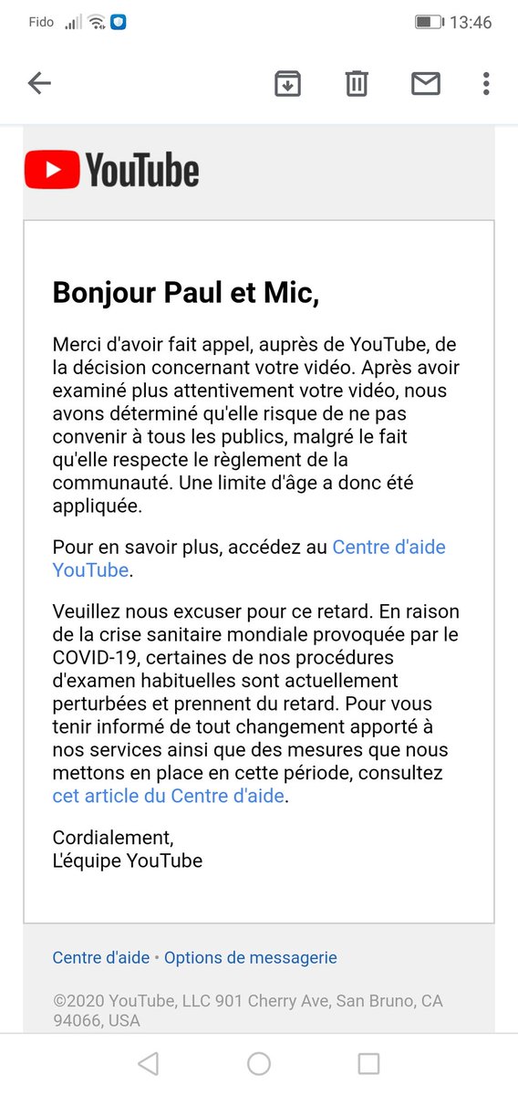 RealPauletMic's tweet photo. Donc on respecte les règles de la communauté mais on laisse une limite d'âge quand même ? 

C'est vrai que ça peux choqué les enfants de huit mois qui traine sur youtube grace a leur super parents. 

Pour ceux qui n'auraient pas vue ce film innaproprié : https://t.co/ooldb1qa1e https://t.co/rXSsk5ZxIG