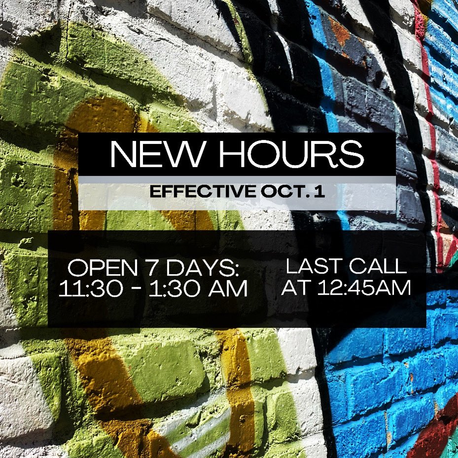 simonesbar's tweet photo. Chicago has eased rona restrictions, so we now have extended hours beginning this Thursday, Oct. 1! Bar is open till 1:30am everyday, w/ last call at 12:45! https://t.co/8mcZQcHoP8