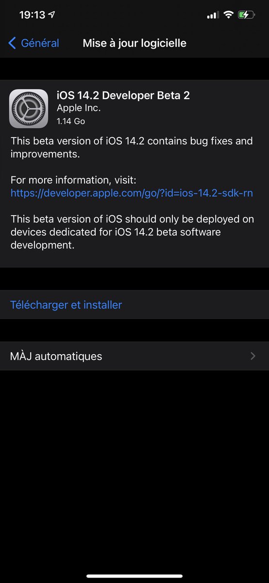 FabienWannerOFF's tweet photo. iOS 14.2 Beta 2 Is Now Available Only For Developers #Apple #iOS #iOS142 #iOS142Beta #iOS142Beta2 #iPhone #DevCenter #Developer © https://t.co/lDsGaMziNj