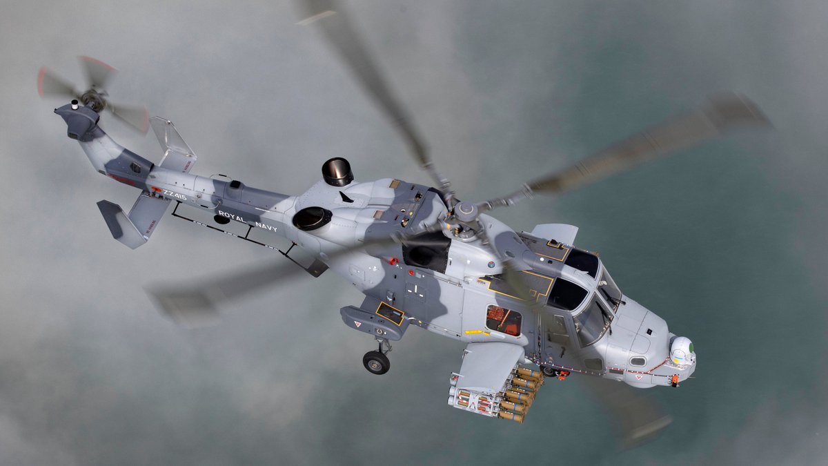 Leonardo_UK's tweet photo. Showing its claws! The @RoyalNavy #AW159 completes the successful live firing of the @thalesuk Lightweight Multirole Missile - making the Wildcat ideal for engaging fast moving targets on land and sea!
#aw159world #helicopter #military #WildcatWednesday https://t.co/WaqqUeyW5l https://t.co/3V7ABCDelQ