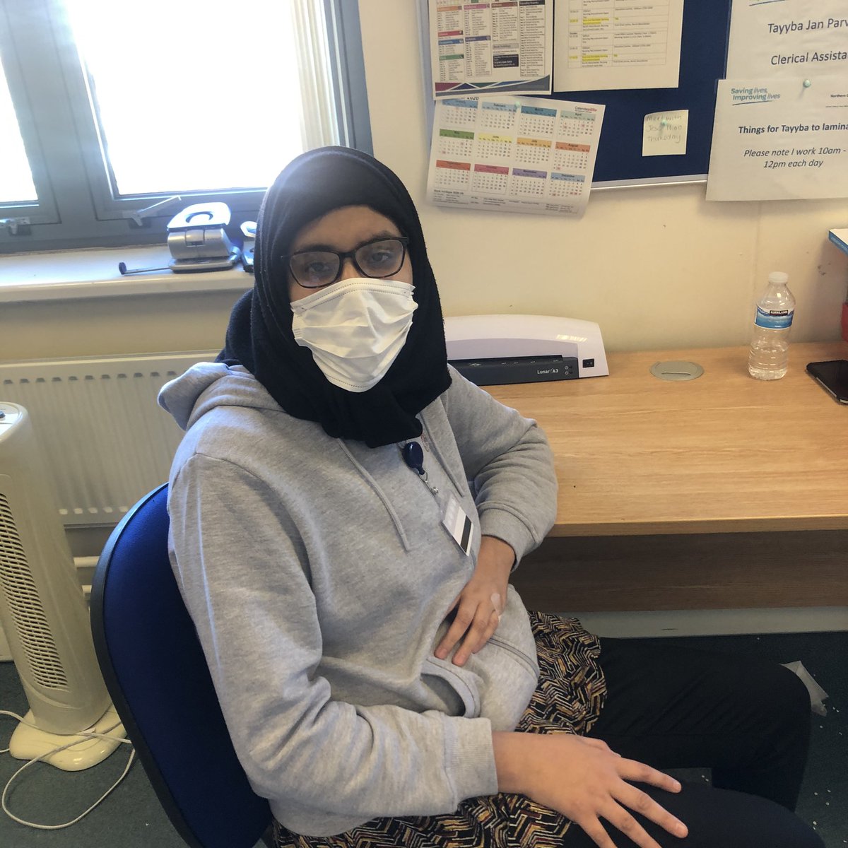 A special shoutout to our wonderful Clerical Assistant Tayyba who is doing a tremendous job here within the Fairfield Management Team. Tayyba recently completed the <a href="/FGH_Internship/">Fairfield Hospital Supported Internship</a> and secured a permanent role within our team. We are very lucky to have you! @BuryRochCO_NHS