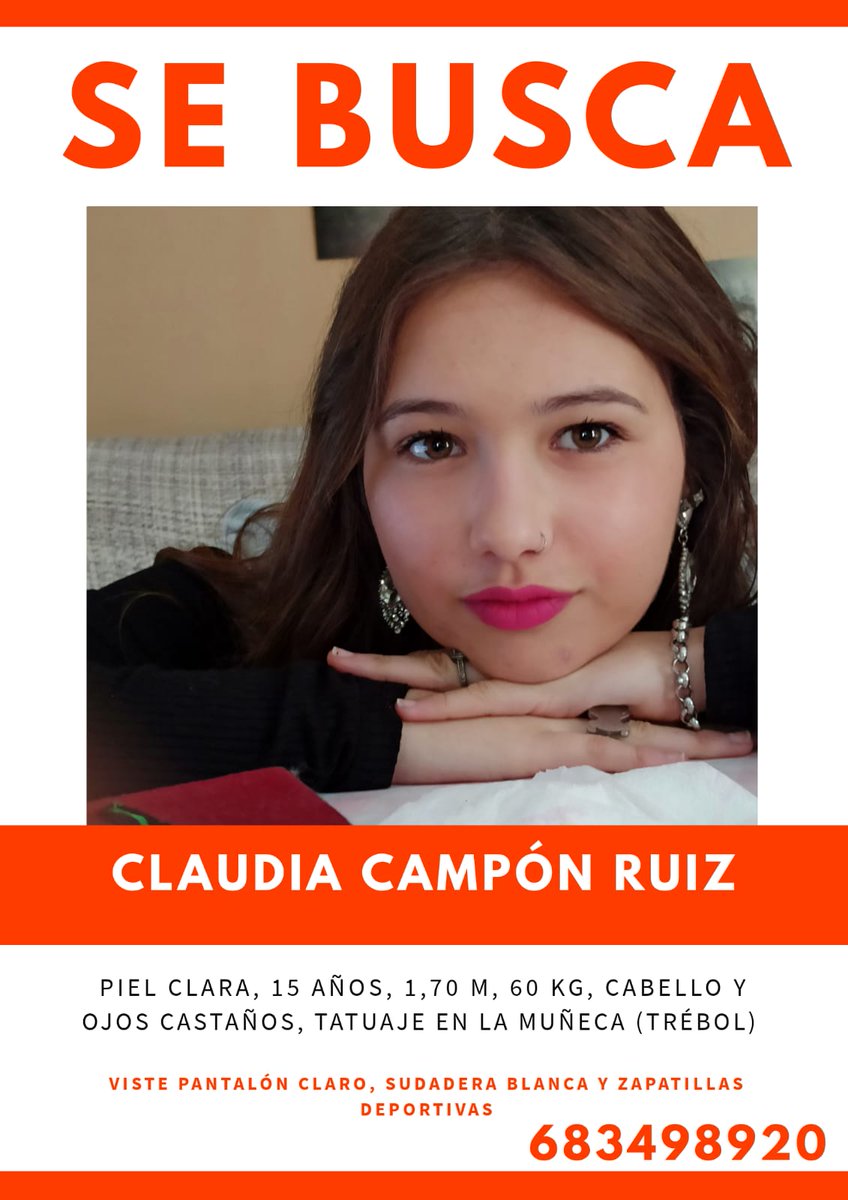 egovalerianus's tweet photo. Por favor, pido máxima difusión. Ha desaparecido la hija de una amiga de mi padre en Cáceres. Llevan sin saber nada de ella desde las 9:00 de la mañana y están muy preocupados. Aquí están todos los datos. https://t.co/yobF7bx5Rw