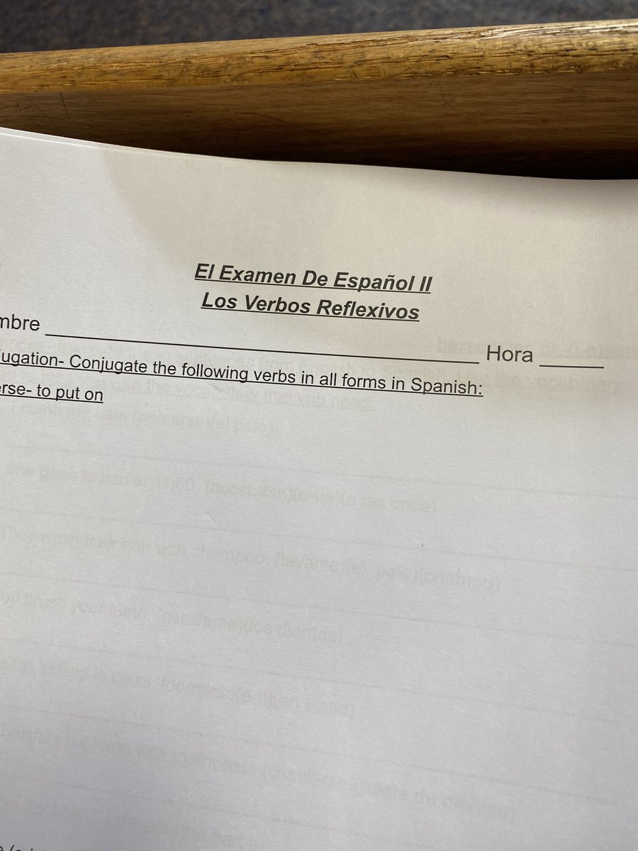 Spanish II test day. Buena suerte!
#mepoclassroom
