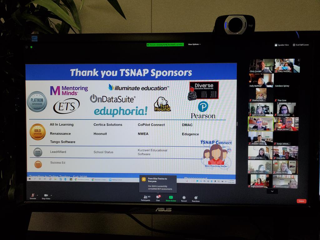 tracyamcdaniel's tweet photo. Great TSNAP Connect Webinar today! Shout out to our TSNAP Sponsors. Thank you for your support! #tsnapconnect @tsnaptalk https://t.co/yinbsA27cX