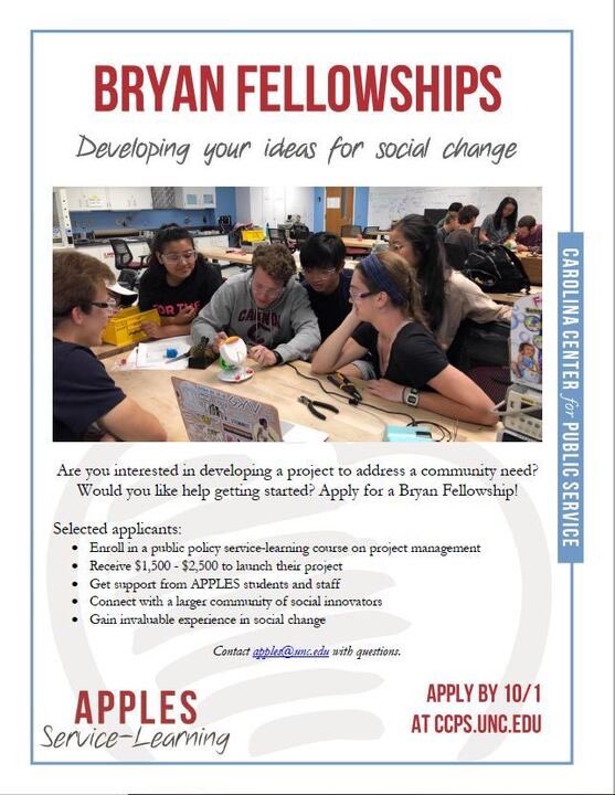 Queen In You UNC-CH chapter has participated in the Bryan Fellowship. We are proud to support incoming applicants for the program! Apply by October 1st ✨