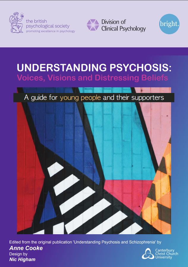 Our latest project. 
'Understanding Psychosis - a guide for young people and their supporters'. 
Let me know what you think! It's only 18 pages. 
Feel free to give it to young people you know or link from your own websites.
bps.org.uk/sites/www.bps.…
#UnderstandingPsychosis