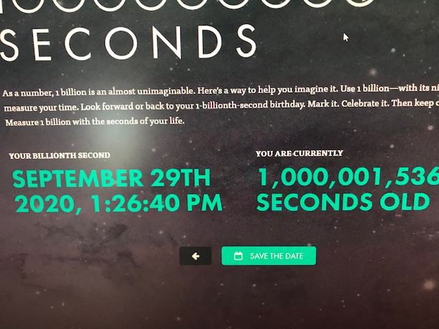 Turned 1 billion seconds old this afternoon. I know that number has to be wrong though because it feels like I spent at least that long debugging my Python code in grad school.😀