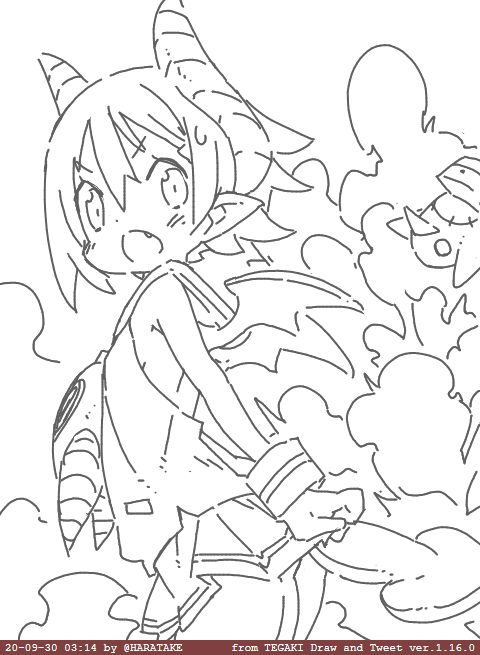 悪魔のズベズベちゃん #tegaki_dt 