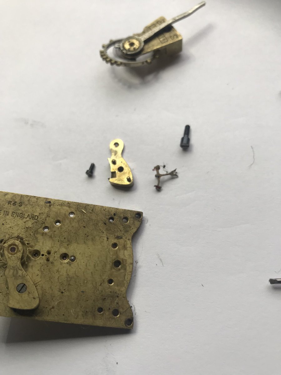 tictocclocks's tweet photo. Platform escapement cleaned this afternoon, servicing the carriage clock tomorrow #Clockrepair #clockrepairs #clockrepairshop #wallclockrepair #mantleclockrepairs #grandfatherclockrepair #longcaseclockrepairs #clockrepairscardiff #clockrepairsswansea #clockrepairswales #horology https://t.co/q2Xx2Rqcvv