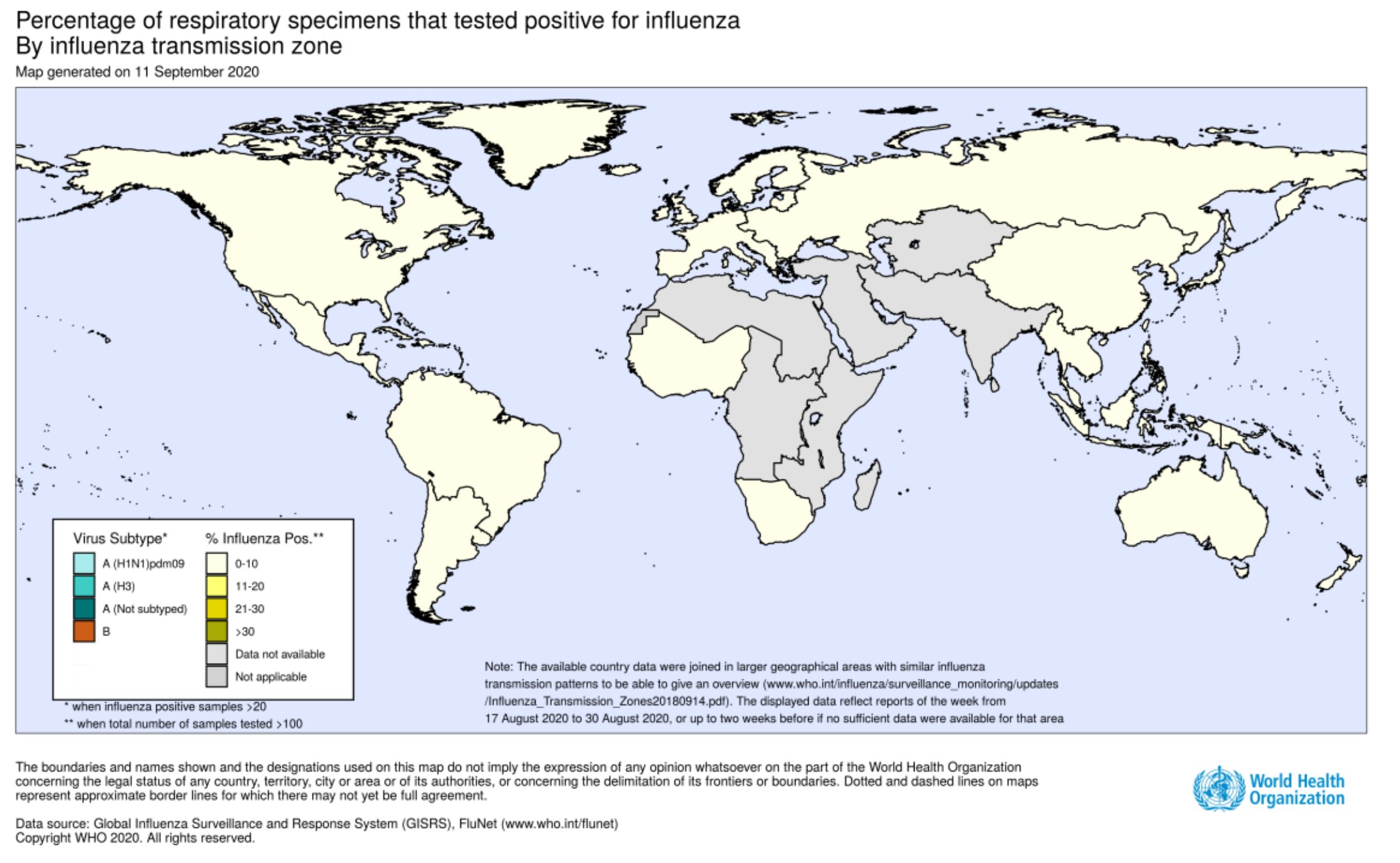 Flu Map September 2020 Marc Bevand On Twitter: "The Flu Is Nowhere To Be Seen. Pandemic  Responses—Lockdowns, Social Distancing, Etc—Have Been So Effective At  Reducing The Spread Of Diseases That Influenza Activity Remains At Record  Low,