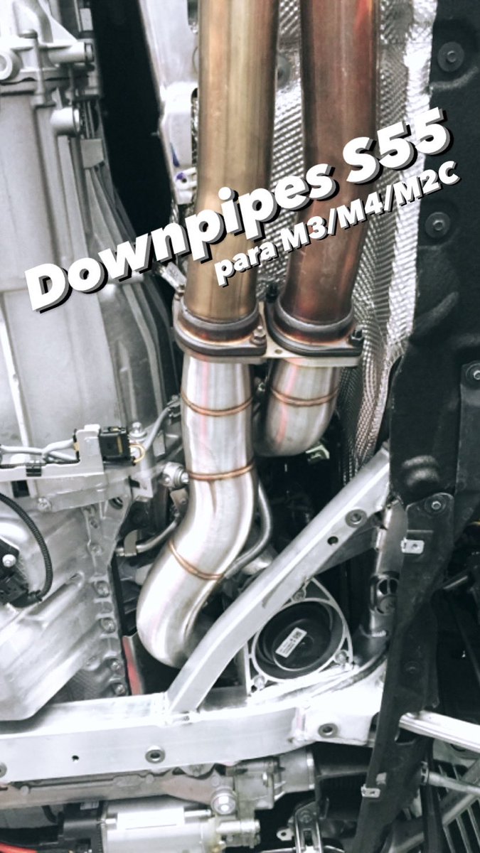 StunningMondays's tweet photo. ¡Más potencia 💪 y más sonido 🔊 para tu juguete! Downpipes para motores S55 de M3/M4/M2C.
#bmw #m2 #m2c #m3 #m4 #f80 #f82 #f83 #f87 #bmwm #bmwm2 #bmwm2competition #m2competition #bmwm3 #bmwm4 #s55 #s55engine #s55downpipes #mondaysarestunning https://t.co/axwAVwv1Yb