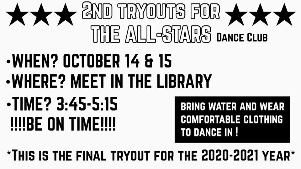 RVHS_AllStars's tweet photo. Try outs coming up right after fall break!!! https://t.co/UBeJockFJR