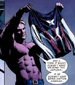 - "Are they both true? Can they be? Or is it some kind of warning?"This is from:"Captain America: Who will wield the shield?" by Brubacker, Guice and Ross.Steve would do everything for Bucky, I'm not even talking about the ship, Bucky means the world to him.